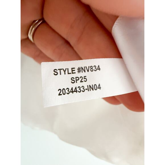 Madewell | NWT | 100% Linen Scoopneck Cutaway Vest in Salt White | Sz 10 - Picture 7 of 9